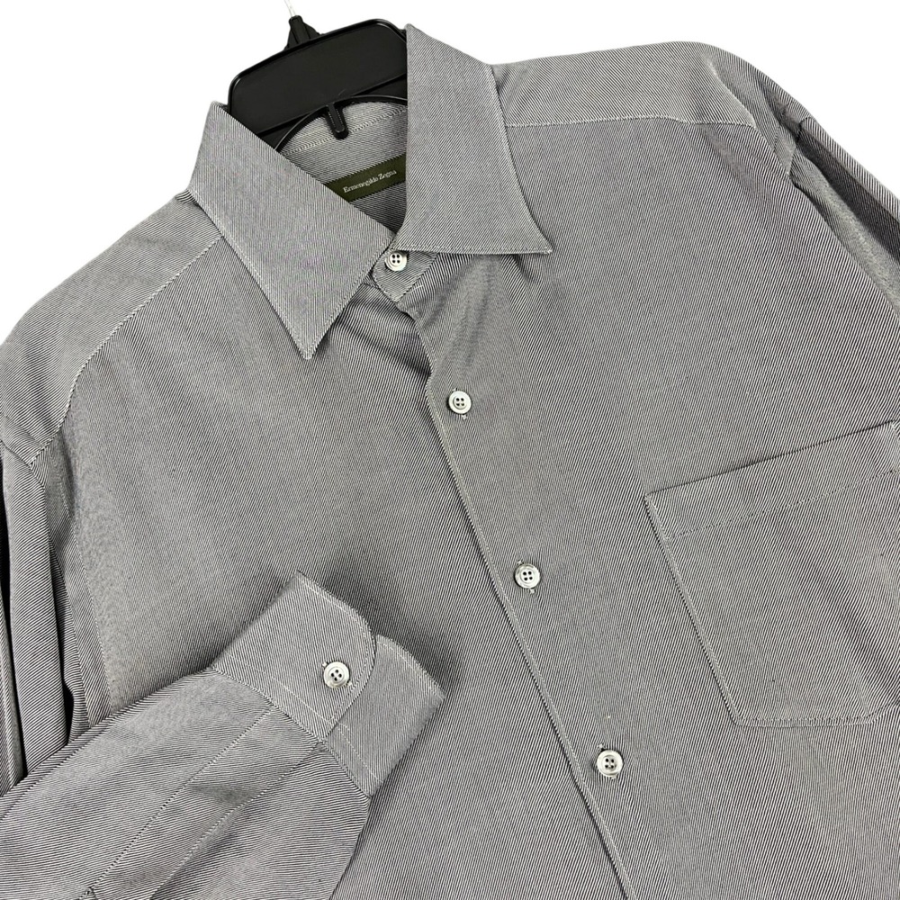 Ermenegildo Zegna Luxury Quiet Luxury Old Money Designer Button Down Shirt Men L